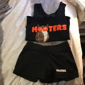 authentic black HOOTERS shorts